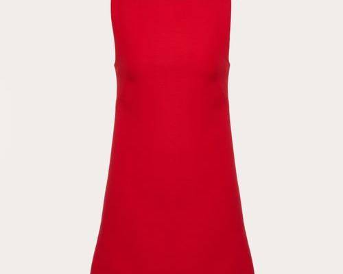 Valentino Crepe Couture Dress - Bow detail on shoulders -Low back - Concealed rear zip and hook and eye fastening - Crepe Couture (65% Virgin Wool, 35% Silk) - Habotai lining (63% Viscose, 37% Silk) - Length: 85 cm / 33.5 in. from shoulders in Italian size 40 - The model is 176 cm / 5'9