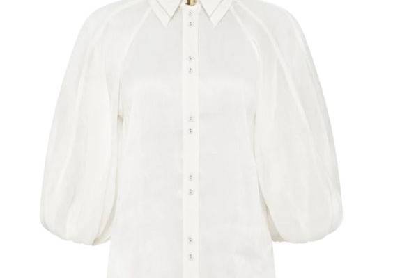 The Palms Puff sleeve shirt is a relaxed shirt with twin collar and puff sleeves.