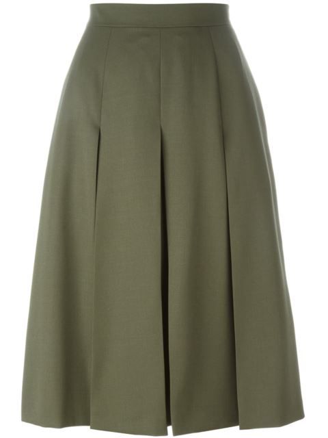 Alexander Mcqueen Pleated Midi Skirt | ModeSens