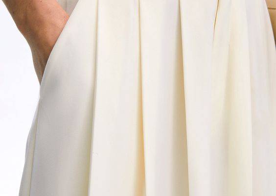 White Daily Long Elegant Plain Pants, Black / XXL