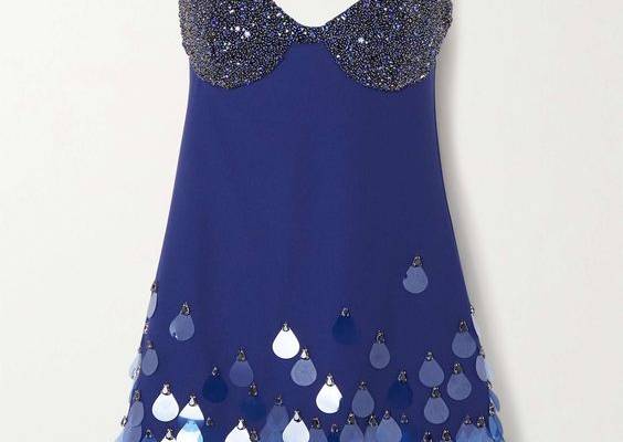 Shop CLIO PEPPIATT Aqua embellished stretch-crepe mini dress, Explore the latest CLIO PEPPIATT women's collection today on NET A PORTER