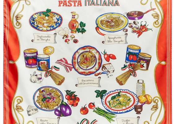 Foulard imprimé en soie