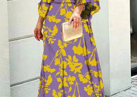 Material Polyester, Spandex Style Casual, Street Pattern Type Geometric Element Patchwork Neckline O Neck Sleeve Style Flare Sleeve Sleeve Length Three Quarter Suit Type Two-pieces Fit Type Loose Waist Type High Waist Clothing Length Regular Type Full Print Size(in) Bust Waist Sleeve Length Hips Top Length Skirt Length S 45.7 27.2 24 42.5 26 42.5 M 47.2 28.7 24.4 44.1 26.4 42.9 L 48.8 30.3 24.8 45.7 26.8 43.3 XL 50.4 31.9 25.2 47.2 27.2 43.7 2XL 52 33.5 25.6 48.8 27.6 44.1 Tips: Due to the many