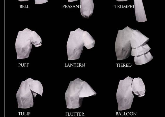 There are so many different types of sleeves and these are just a few examples! Would you like to learn how to draft sleeve patterns? Mad about Sleeves is a sleeve pattern guide that will show you how.