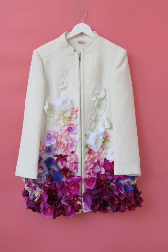 Dreamy Romantic Orchid Applique Coat Sewing DIY