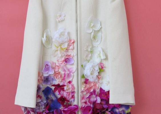 Dreamy Romantic Orchid Applique Coat Sewing DIY