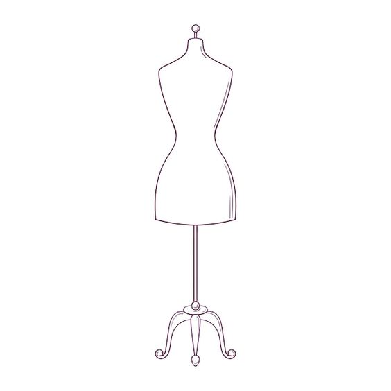 Premium Vector | Hand drawn tailor s dummy, mannequin isolated on white background.