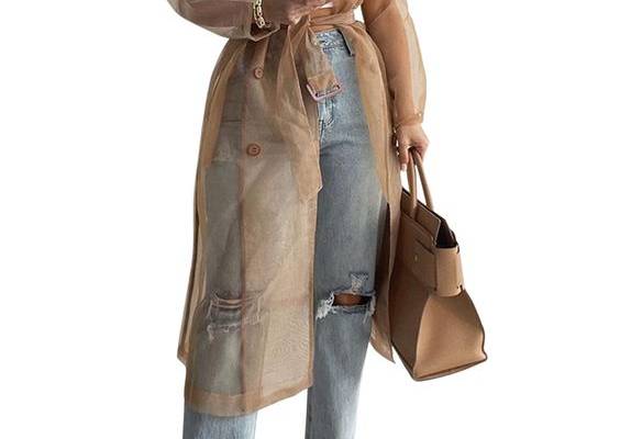 PRICES MAY VARY. 💖Material: Mesh Imported Button closure Hand Wash Only 💖Button closure 💖Made of polyester fabric, thin, lightweight, comfortable to wear 💖Features: solid color, long sleeves, notched lapel collar, adjustable belt at waist, see through 💖Sexy and elegant calf length mesh trenchcoat with waistband, pair with tank top, blouse, cami, jeans, shorts etc 💖Occasions: dressy plain outerwear is ideal clothing for casual daily, vacation, dating, work, party and street snap photography