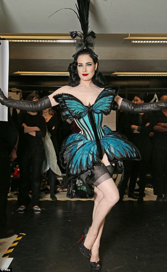 Dita Von Teese closes Jean Paul Gaultier’s couture show in Paris | Daily Mail Online