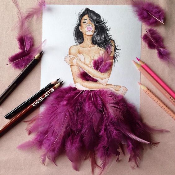 Real Life Objects Used as Playful Ingredients for Fabulous Fashion Illustrations