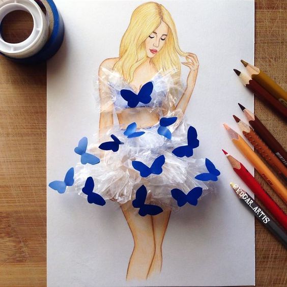 Armenian Fashion Illustrator Creates Stunning Dresses From Everyday Objects (10  Pics)