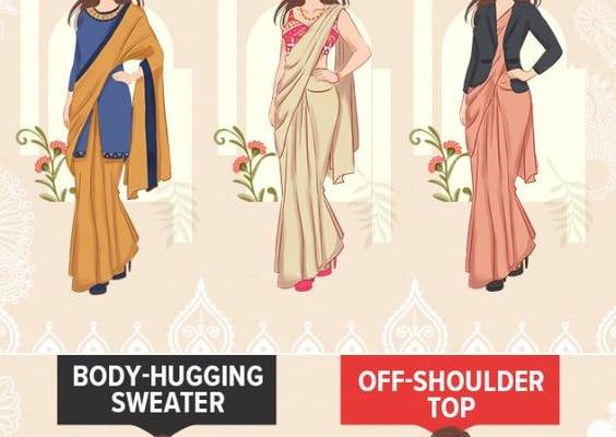 20 Stylish Plain Saree With Designer Blouse Ideas