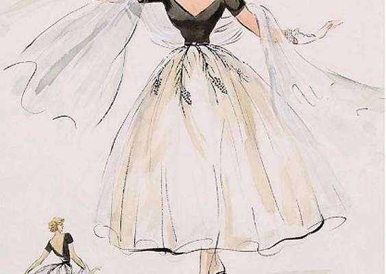 Rear Window costume sketch