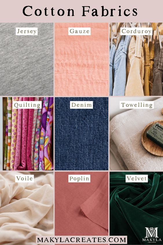 Types of Fabrics and Materials with Names and Pictures – Makyla Creates