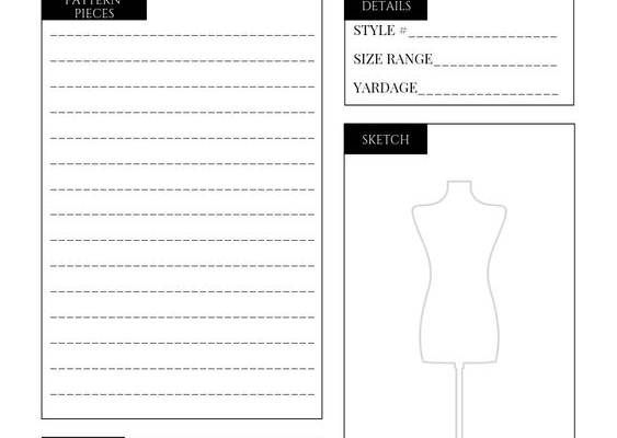 Organize Your Sewing Patterns W/ These FREE Printable Pattern Record Cards - Creative Fashion Blog