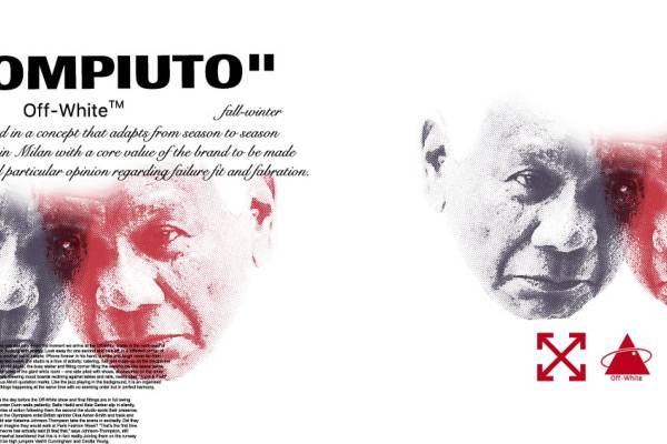 Off-White-人物插画印花图案素材