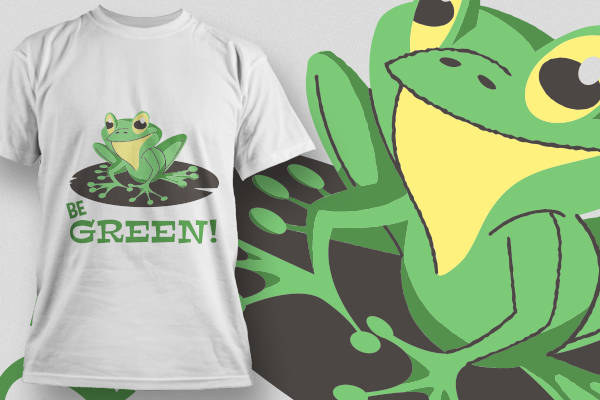 青蛙字母印花花型素材图