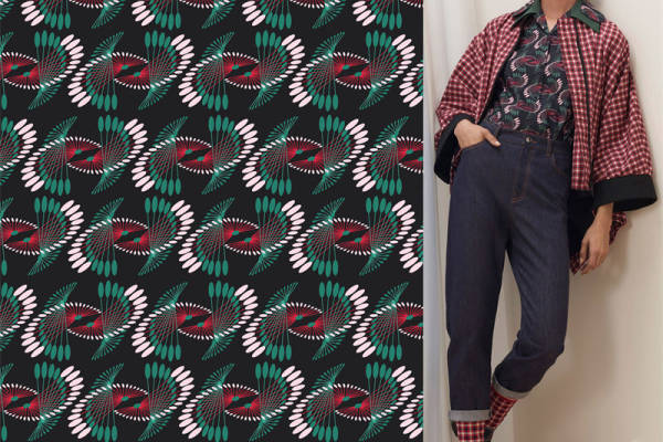 几何拼接印花图案花型素材