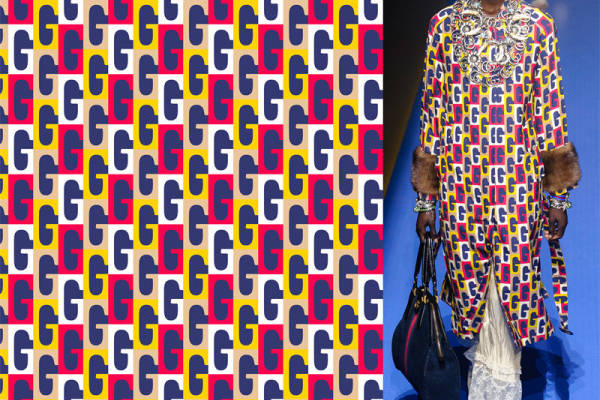 几何拼接印花花型素材图案