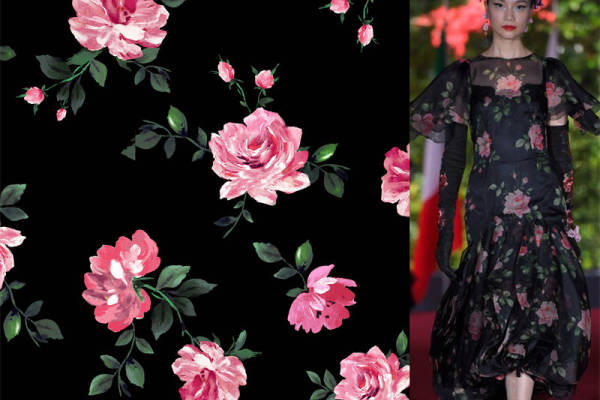 植物牡丹花印花花型素材图案