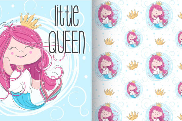 矢量儿童卡通插画图案素材