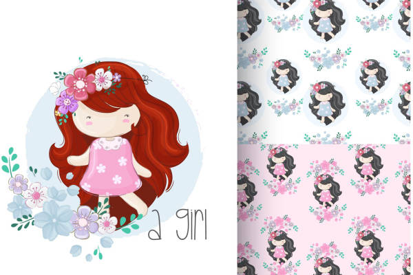 矢量儿童卡通插画图案素材