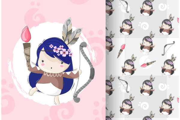 矢量儿童卡通插画图案素材