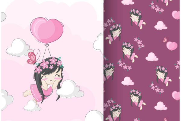 矢量儿童卡通插画图案素材