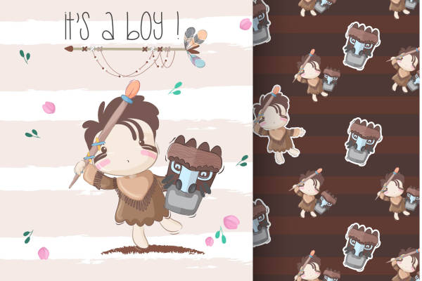 矢量儿童卡通插画图案素材