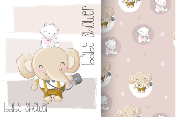 矢量儿童卡通插画图案素材