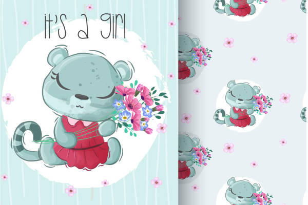 矢量儿童卡通插画图案素材