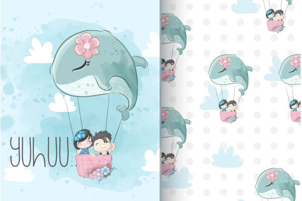 矢量儿童卡通插画图案素材