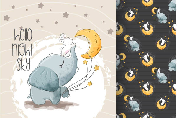 矢量儿童卡通插画图案素材