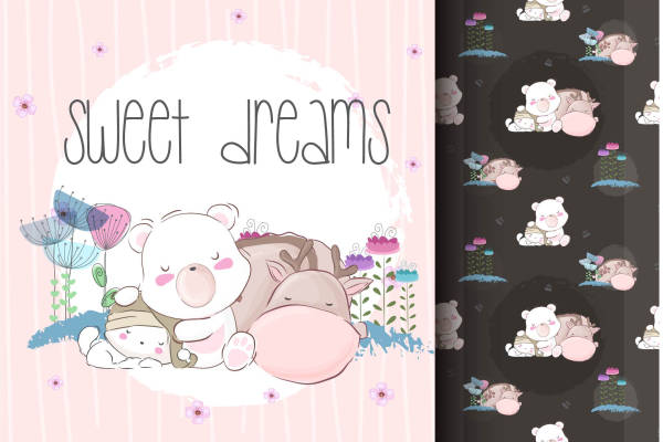 矢量儿童卡通插画图案素材