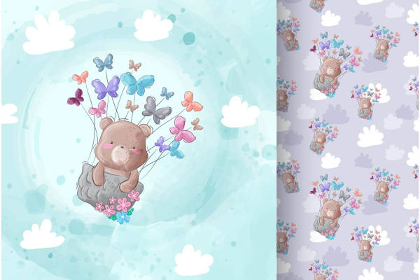 矢量儿童卡通插画图案素材