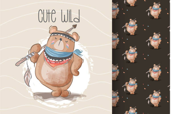 矢量儿童卡通插画图案素材