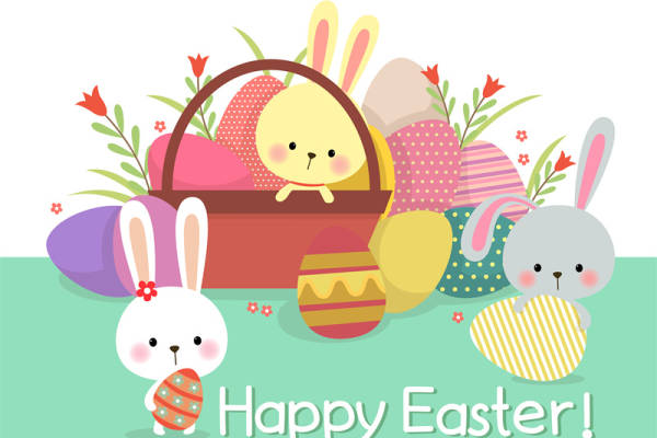 矢量儿童卡通兔子插画图案素材