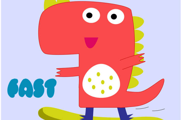 矢量儿童卡通恐龙插画图案素材