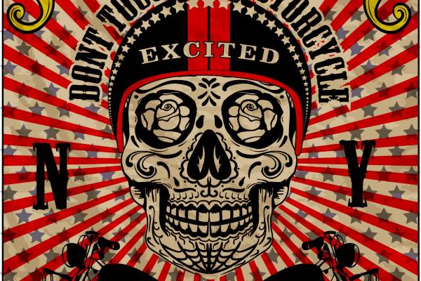 骷髅头字母印花花型素材