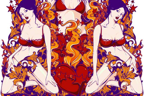 几何花纹印花花型素材图