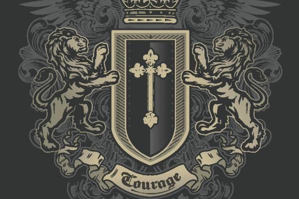 狮子盾牌服装印花花型素材