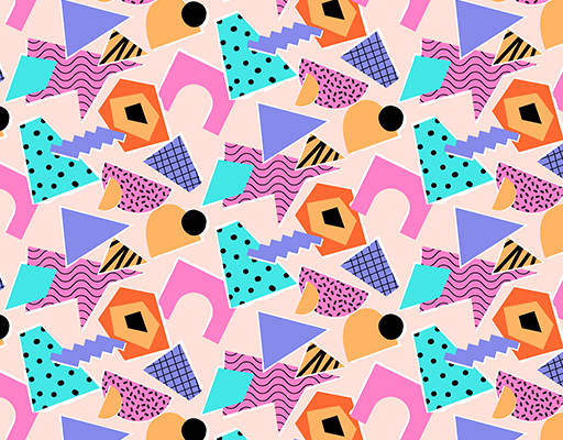 平面设计裁剪拼贴印花花型图案素材