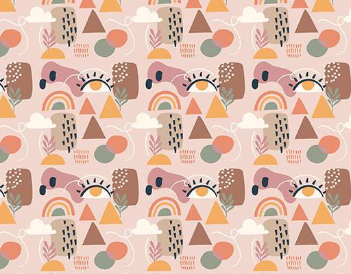 手绘抽象元素印花花型图案素材