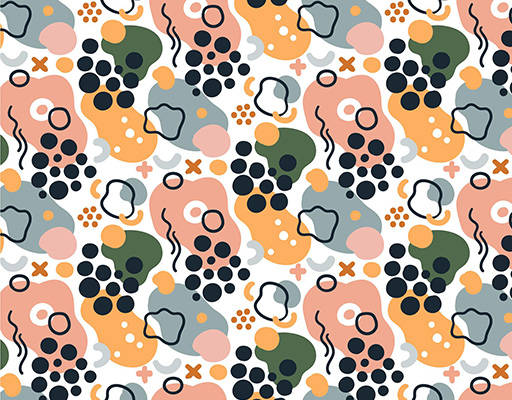 手绘抽象元素印花花型图案图案