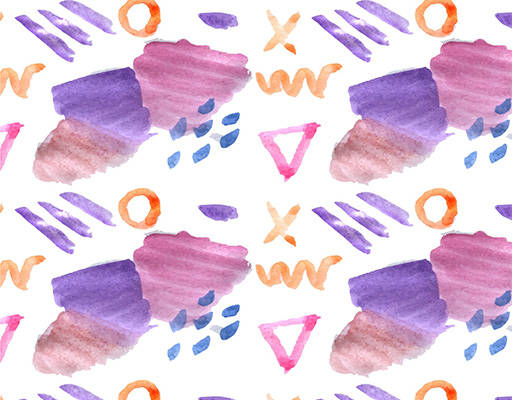 抽象水彩印花花型图案素材