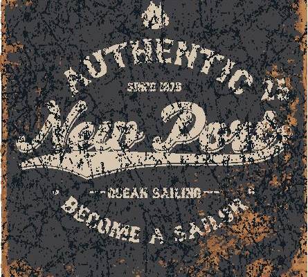 英文字母复古印花花型素材矢量图