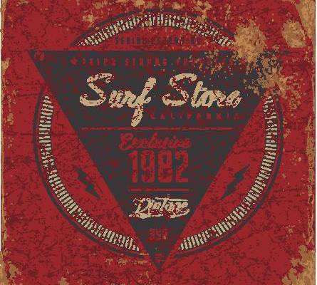 复古字母数字印花花型素材矢量图