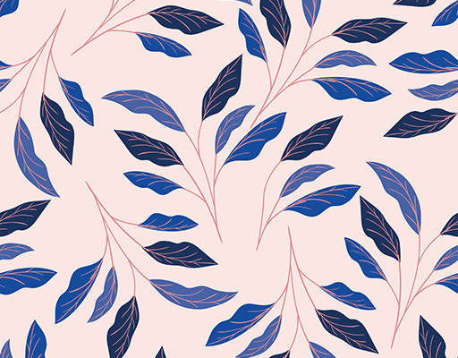 彩色树叶自然图案背景印花素材图