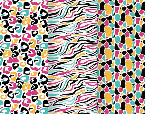 几何现代动物花纹印花图案系列