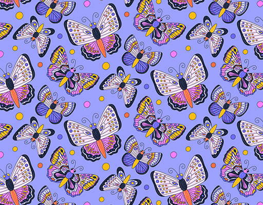 手绘蝴蝶印花花型图案素材